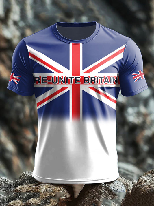 Men's UK Flag Re-Unite Britain Printed T-shirt