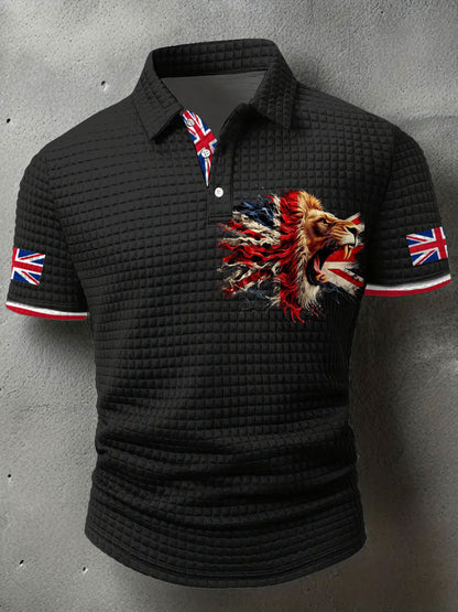 Men's UK Flag Printed Casual Tops