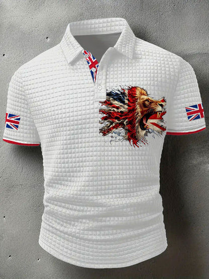 Men's UK Flag Printed Casual Tops