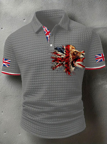 Men's UK Flag Printed Casual Tops