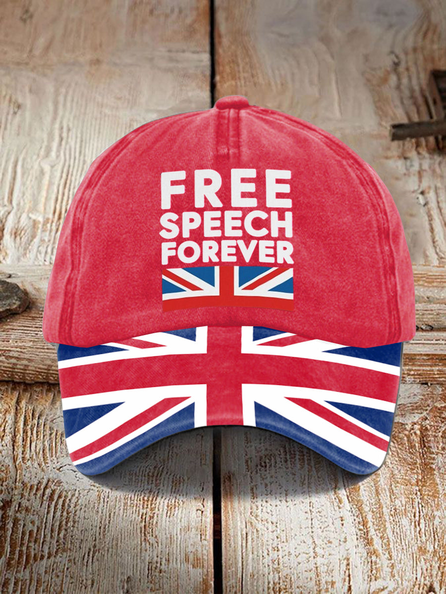 Unisex Free Speech Forever UK Hat