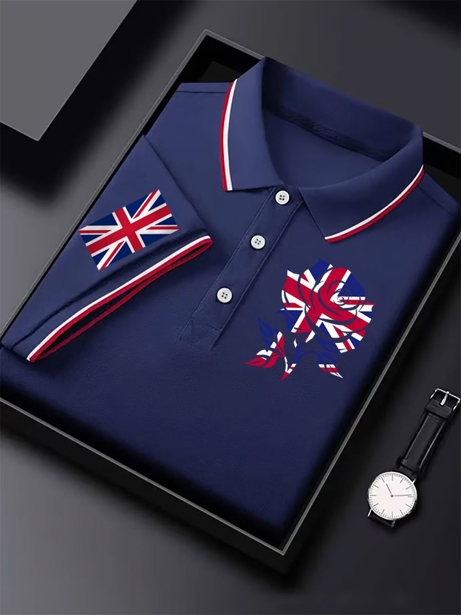 Men's Vintage England Flag Casual Shirt