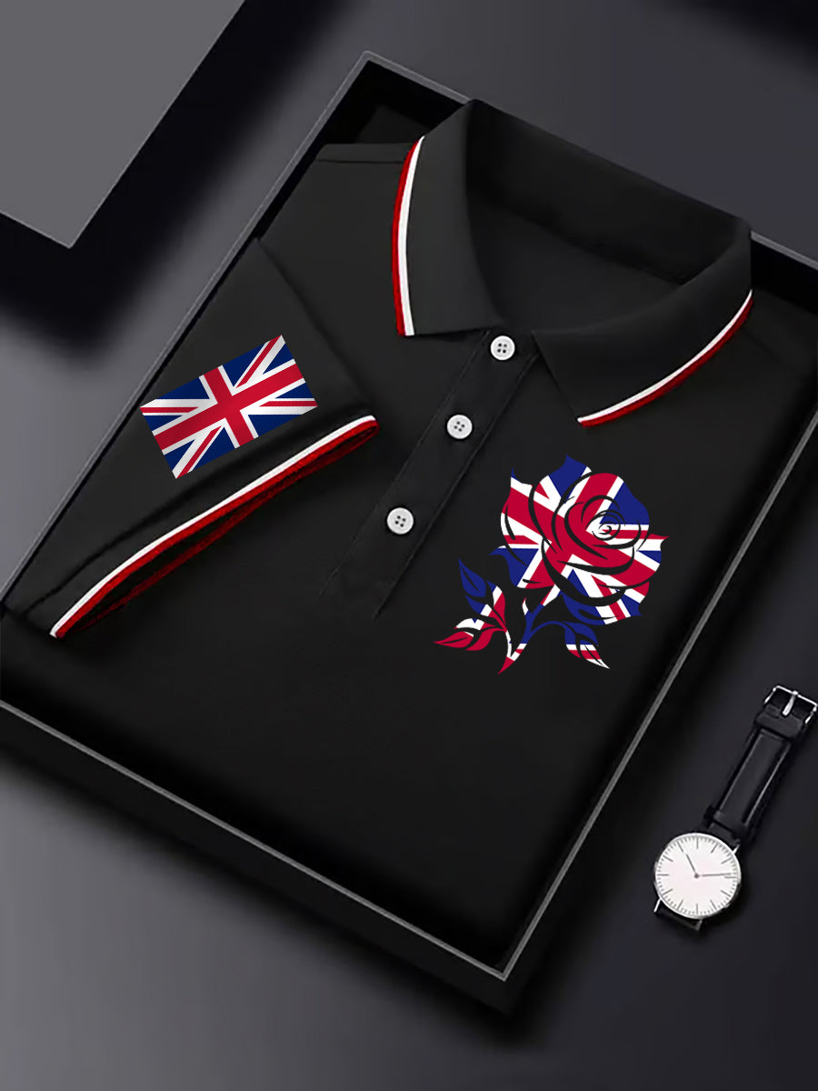 Men's Vintage England Flag Casual Shirt