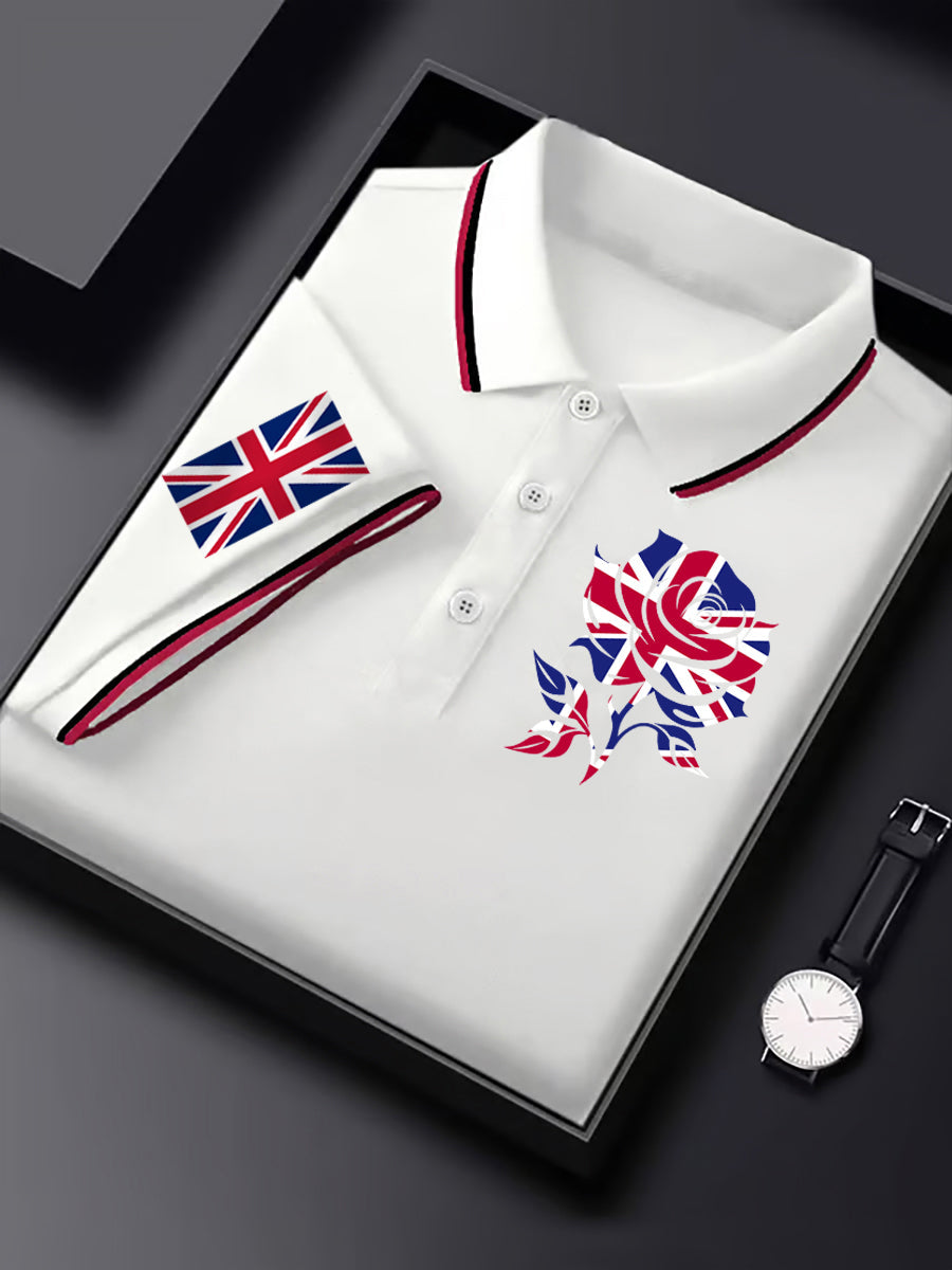 Men's Vintage England Flag Casual Shirt