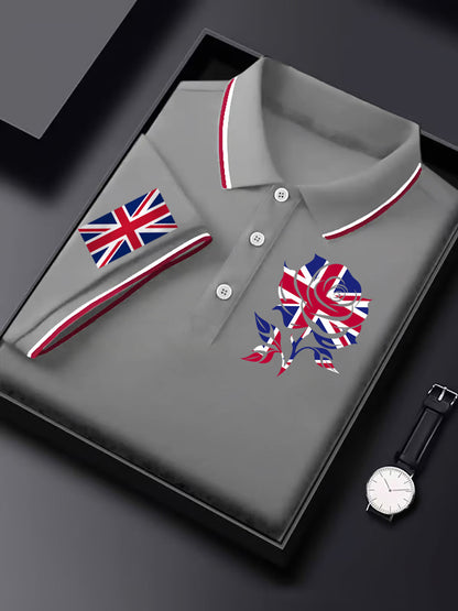 Men's Vintage England Flag Casual Shirt