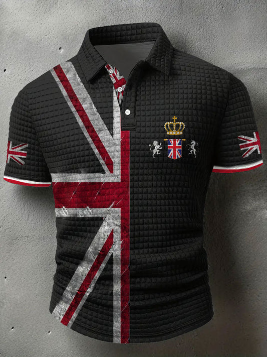Men's UK Flag Printed Casual Tops