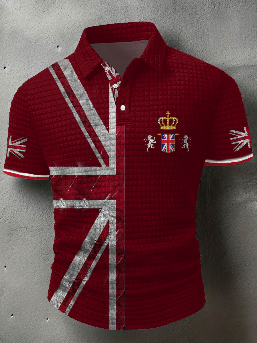 Men's UK Flag Printed Casual Tops