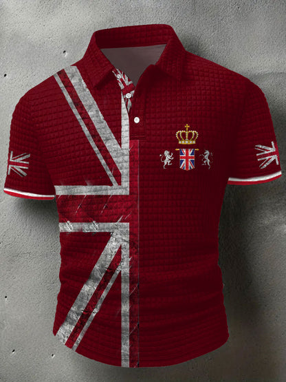 Men's UK Flag Printed Casual Tops