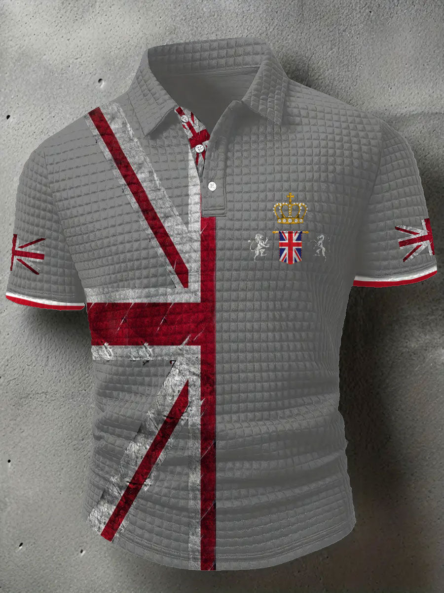 Men's UK Flag Printed Casual Tops