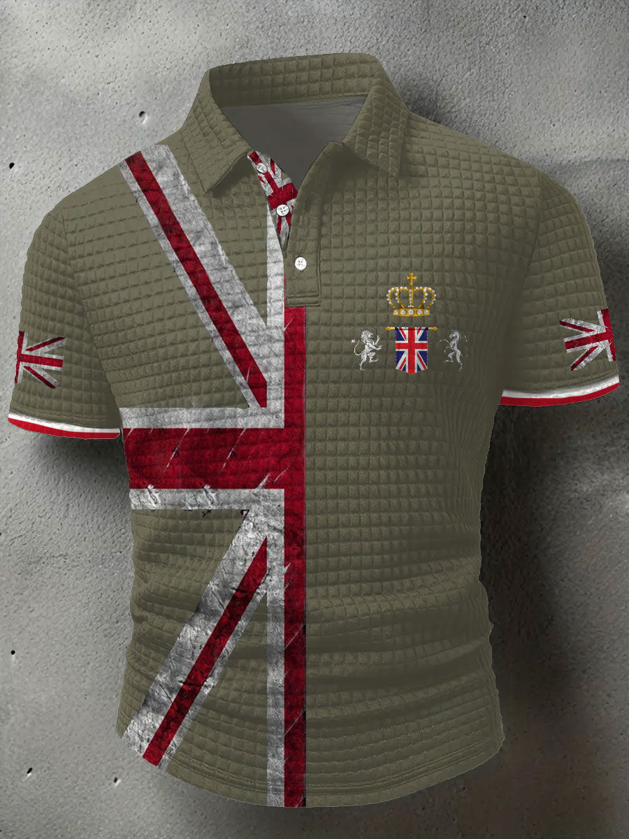 Men's UK Flag Printed Casual Tops