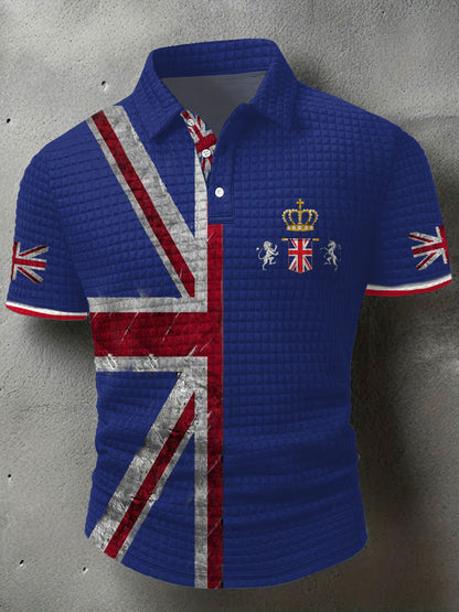 Men's UK Flag Printed Casual Tops