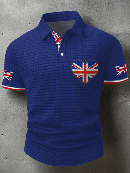 Men's UK Flag Printed Casual Tops