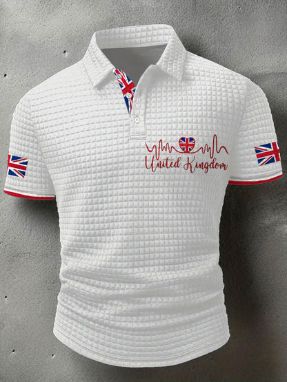 Men's UK Flag Printed Casual Tops
