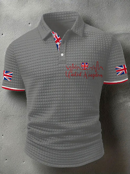 Men's UK Flag Printed Casual Tops