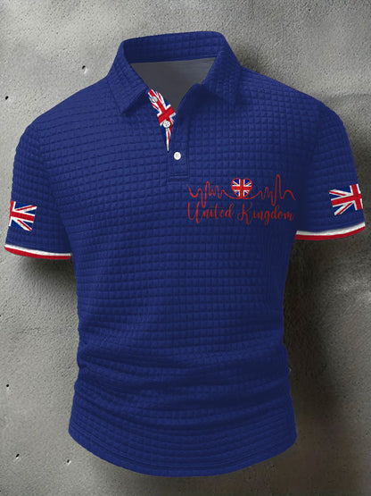 Men's UK Flag Printed Casual Tops