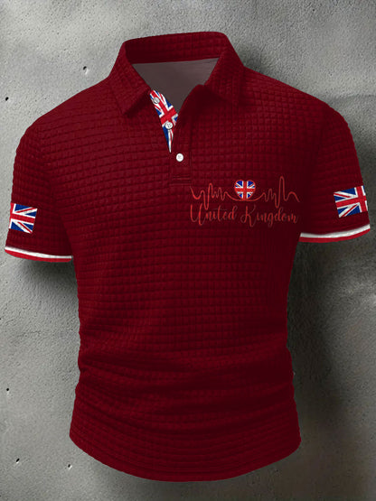 Men's UK Flag Printed Casual Tops