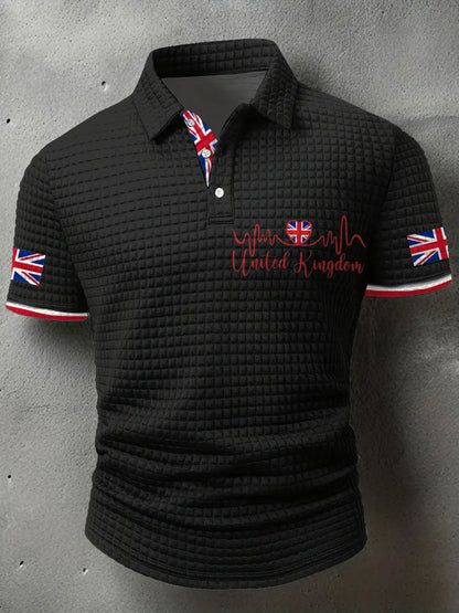 Men's UK Flag Printed Casual Tops