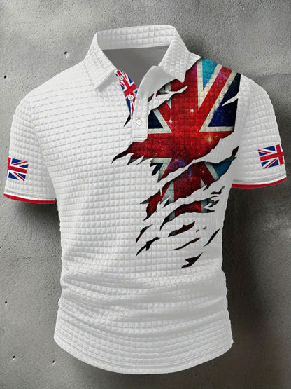 Men's UK Flag Printed Casual Tops