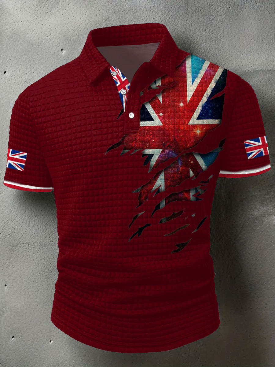 Men's UK Flag Printed Casual Tops