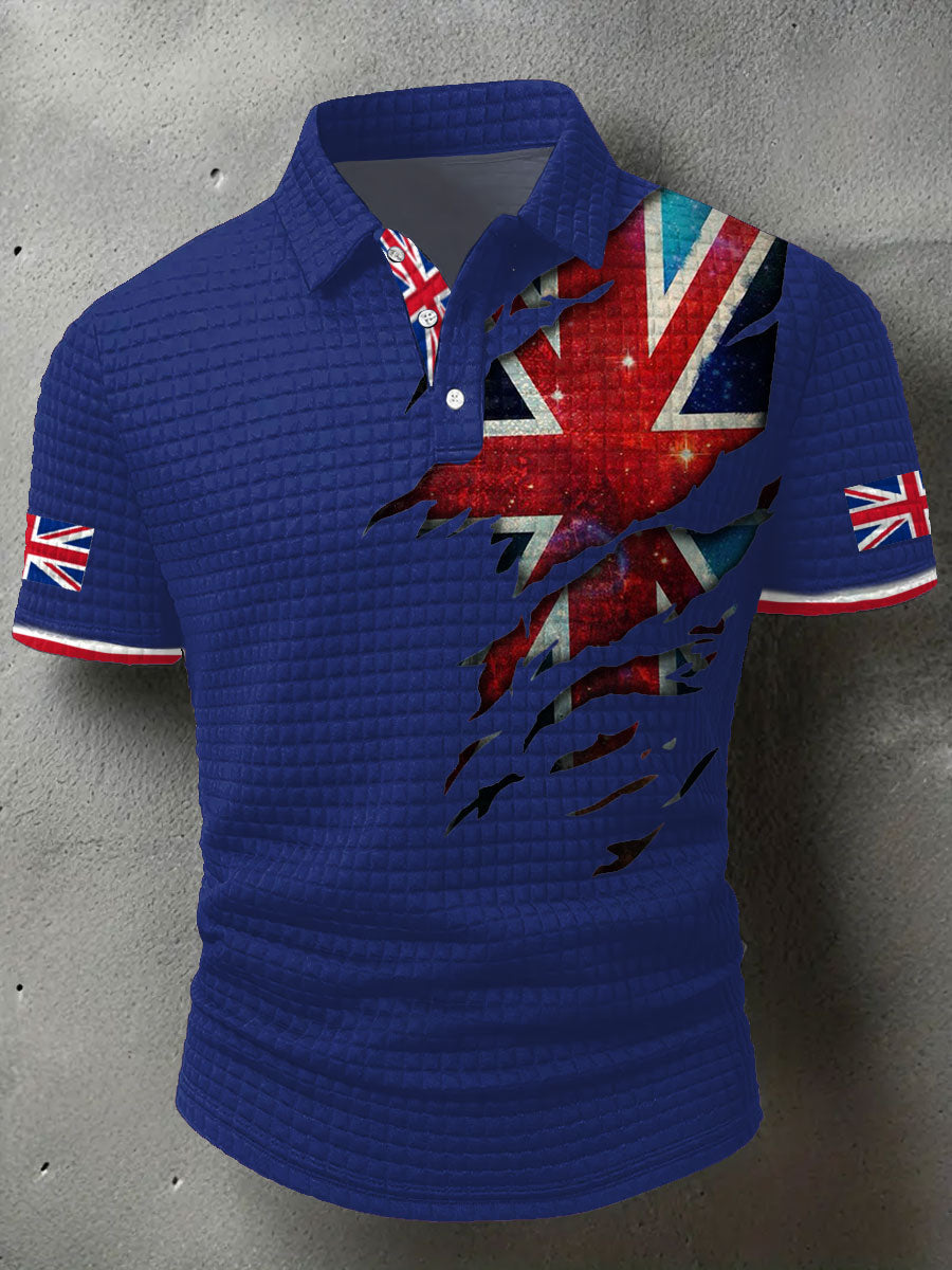 Men's UK Flag Printed Casual Tops