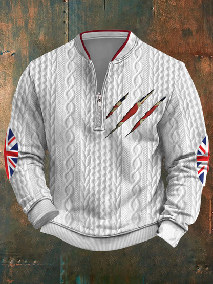 Men's UK Flag Printed Casual Tops