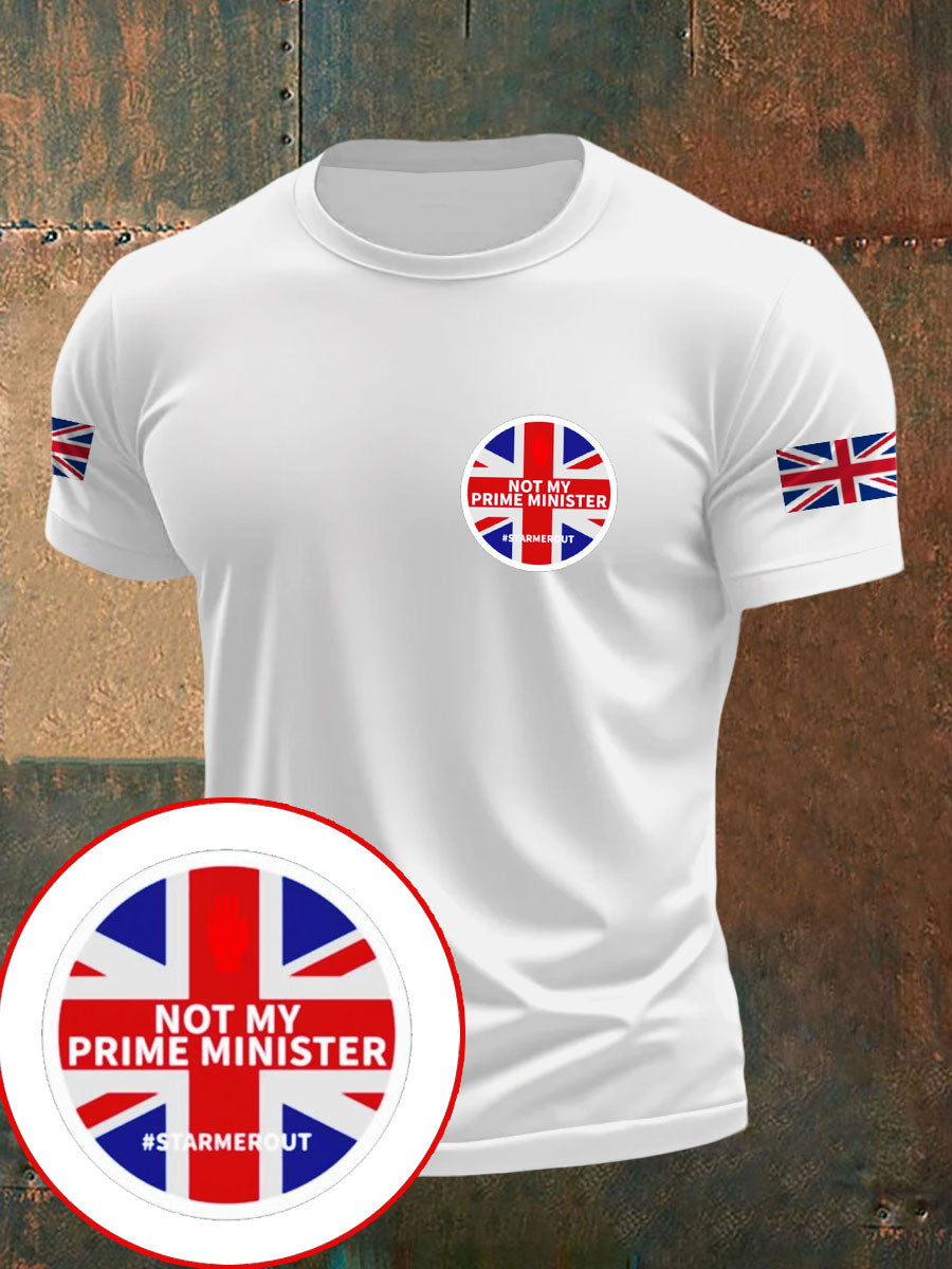 Men's Not My PM Funny UK Flag Printed T-Shirt