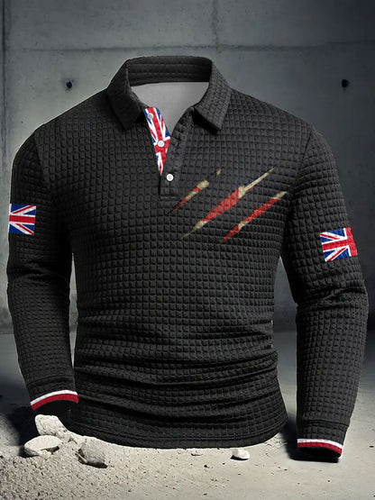 Men's UK Flag Printed Casual Tops