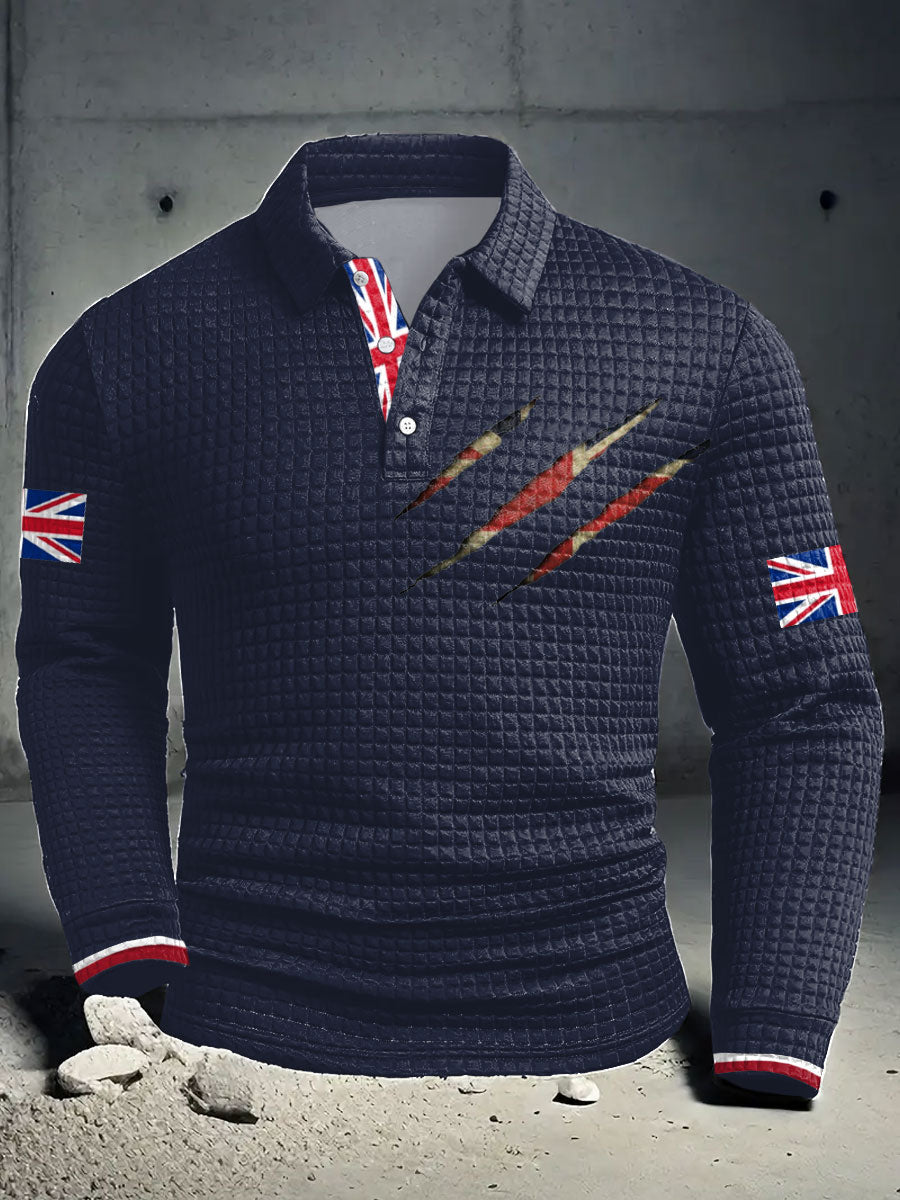 Men's UK Flag Printed Casual Tops