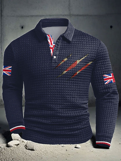 Men's UK Flag Printed Casual Tops