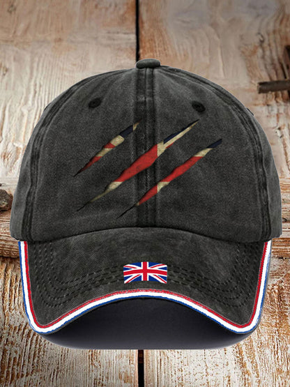 Unisex UK Flag Printed Hat