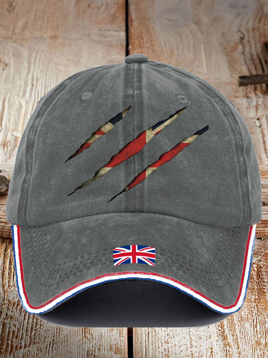Unisex UK Flag Printed Hat