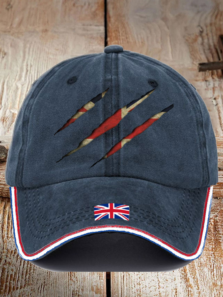 Unisex UK Flag Printed Hat