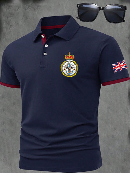 Men's BRITISH ARMED FORCES Print Casual Short Sleeve Top