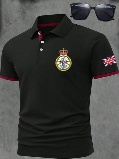 Men's BRITISH ARMED FORCES Print Casual Short Sleeve Top