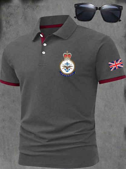 Men's BRITISH ARMED FORCES Print Casual Short Sleeve Top