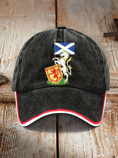 Unisex Scottish Unicorn Design Print Hat