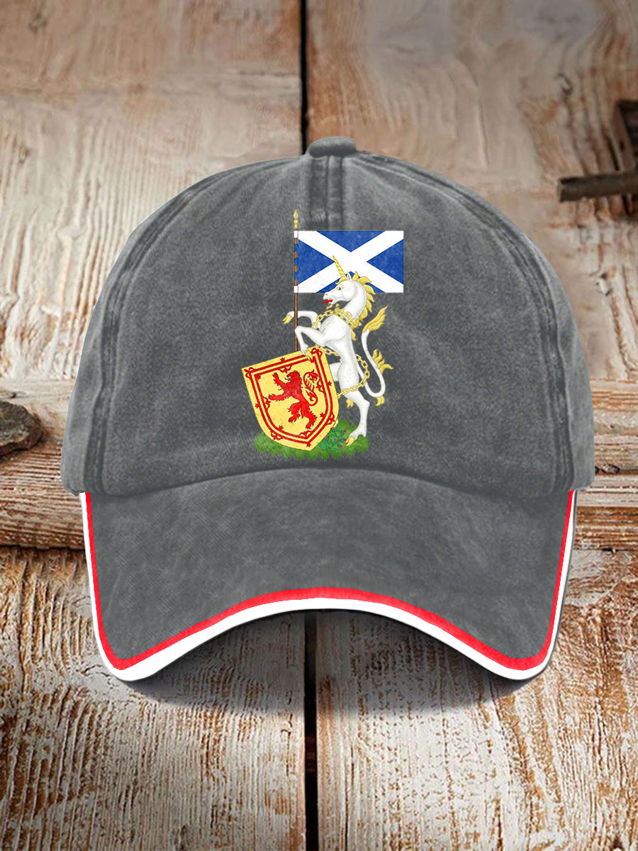 Unisex Scottish Unicorn Design Print Hat