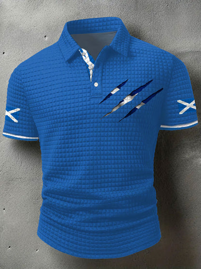 Men's Scotland Flag Proud The Brave Printed Casual Tops