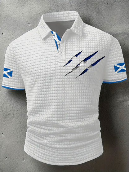 Men's Scotland Flag Proud The Brave Printed Casual Tops