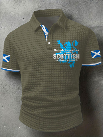 Men's Scotland Flag Proud The Brave Printed Casual Tops