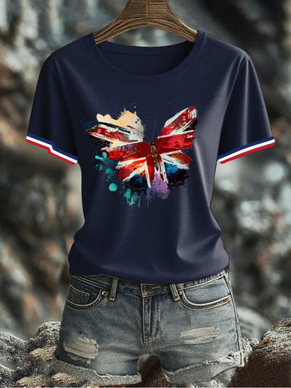 Women's UK Flag Printed T-shirt