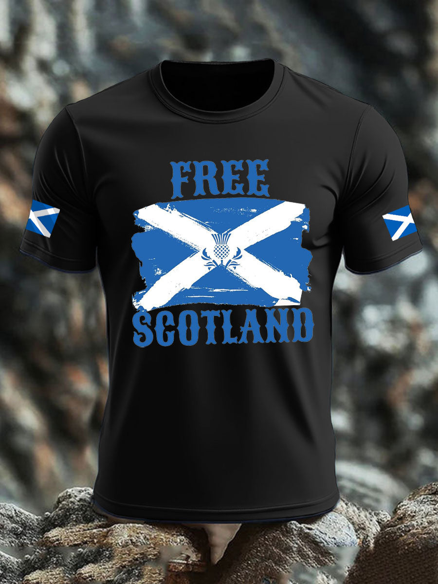 Men's Scotland United Kingdom imitation cotton short-sleeved T-shirt