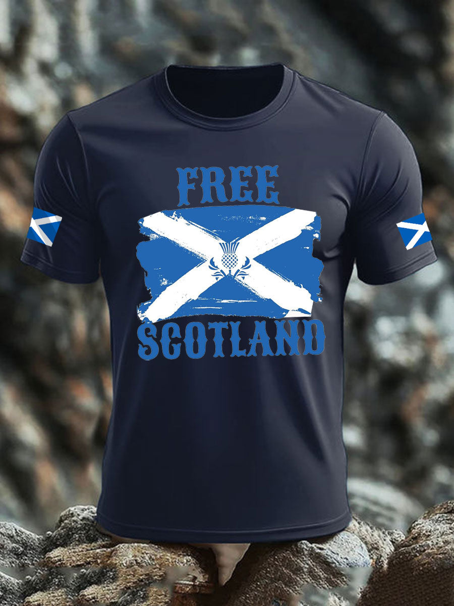 Men's Scotland United Kingdom imitation cotton short-sleeved T-shirt