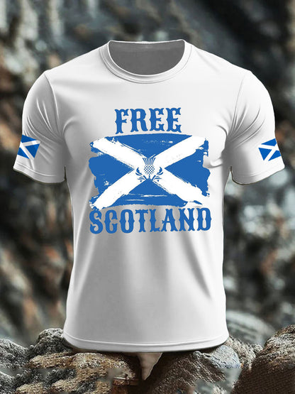 Men's Scotland United Kingdom imitation cotton short-sleeved T-shirt
