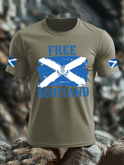Men's Scotland United Kingdom imitation cotton short-sleeved T-shirt