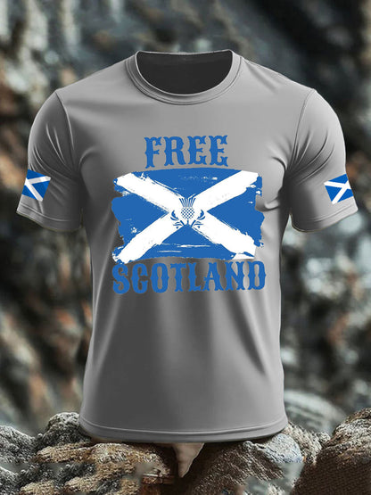 Men's Scotland United Kingdom imitation cotton short-sleeved T-shirt