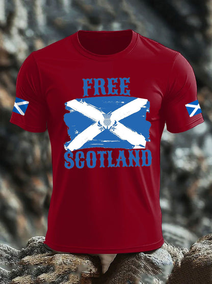 Men's Scotland United Kingdom imitation cotton short-sleeved T-shirt