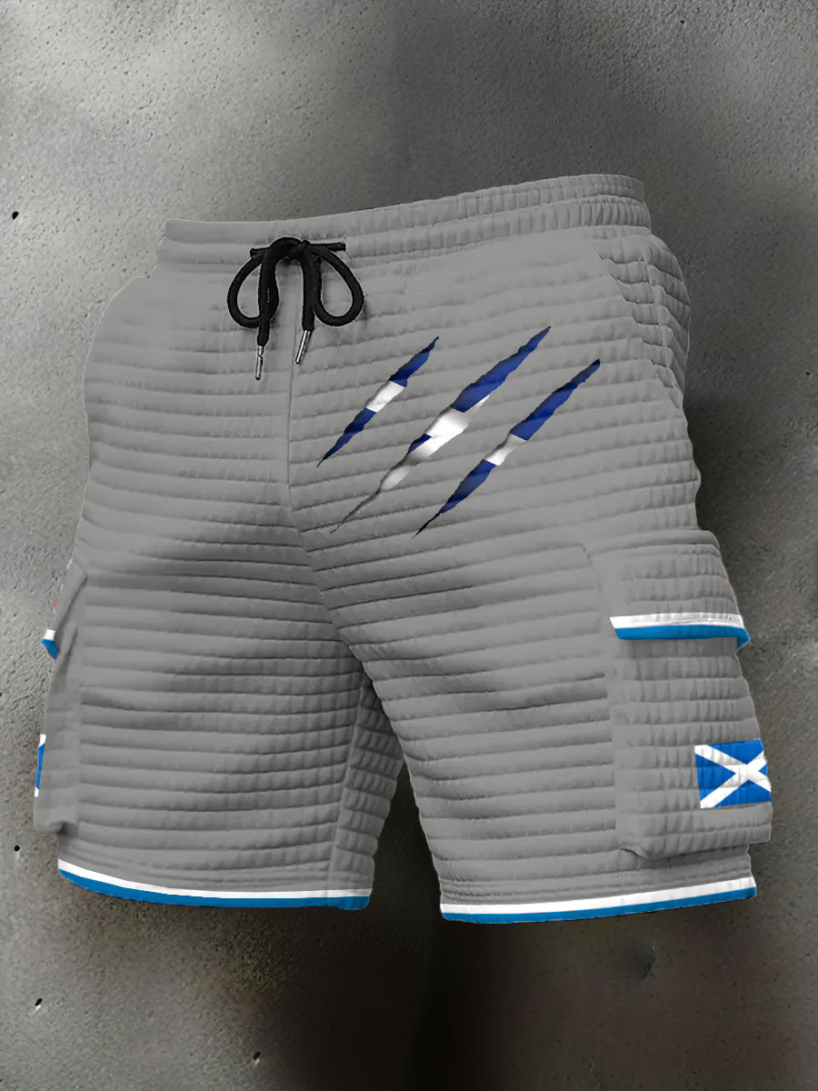 Men's Scotland Flag Proud The Brave Printed Shorts