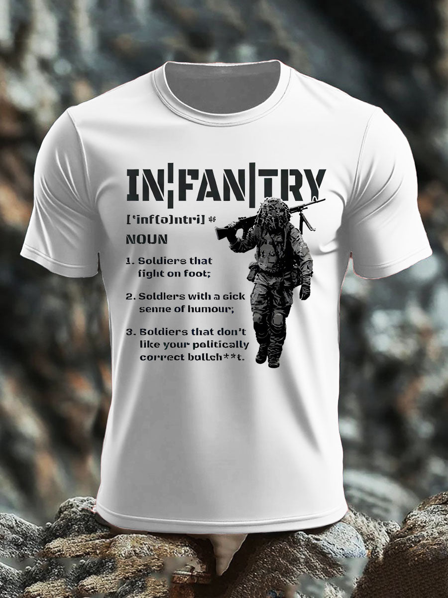 Men's British Veteran imitation cotton short-sleeved T-shirt