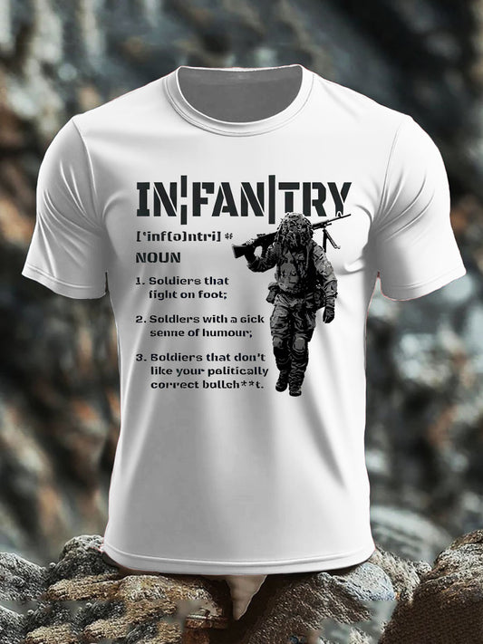 Men's British Veteran imitation cotton short-sleeved T-shirt